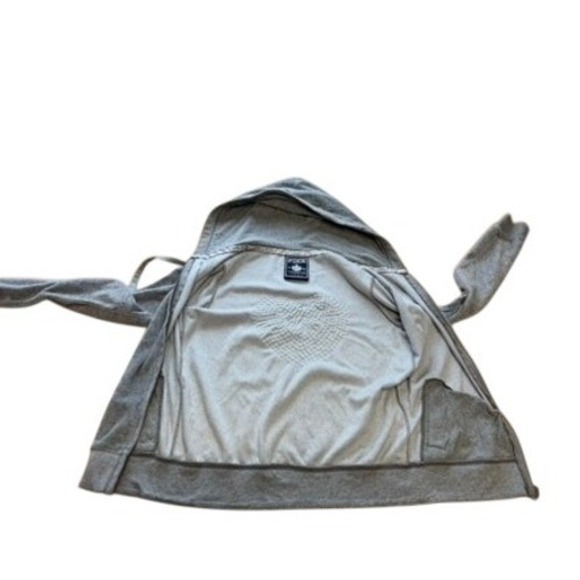 VTG"PINK" Victorias Secret Grey Metallic Sequin Heart Full Zip Hoodie Medium Y2K - Picture 5 of 16